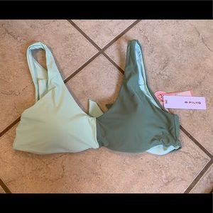 PilyQ Colorblock tie halter